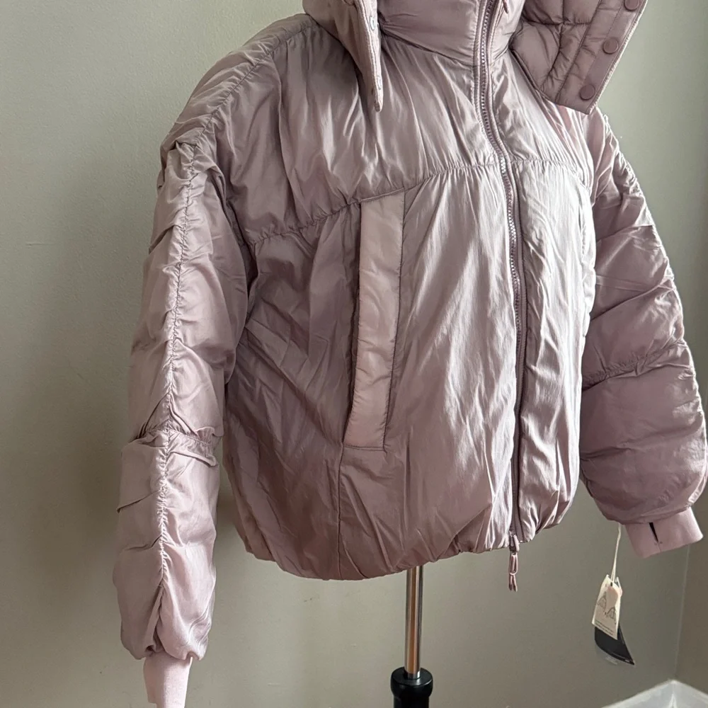 Free‎ People Movement Like a Dream Reversible Puffer in Mauve Winter Jacket Sz M